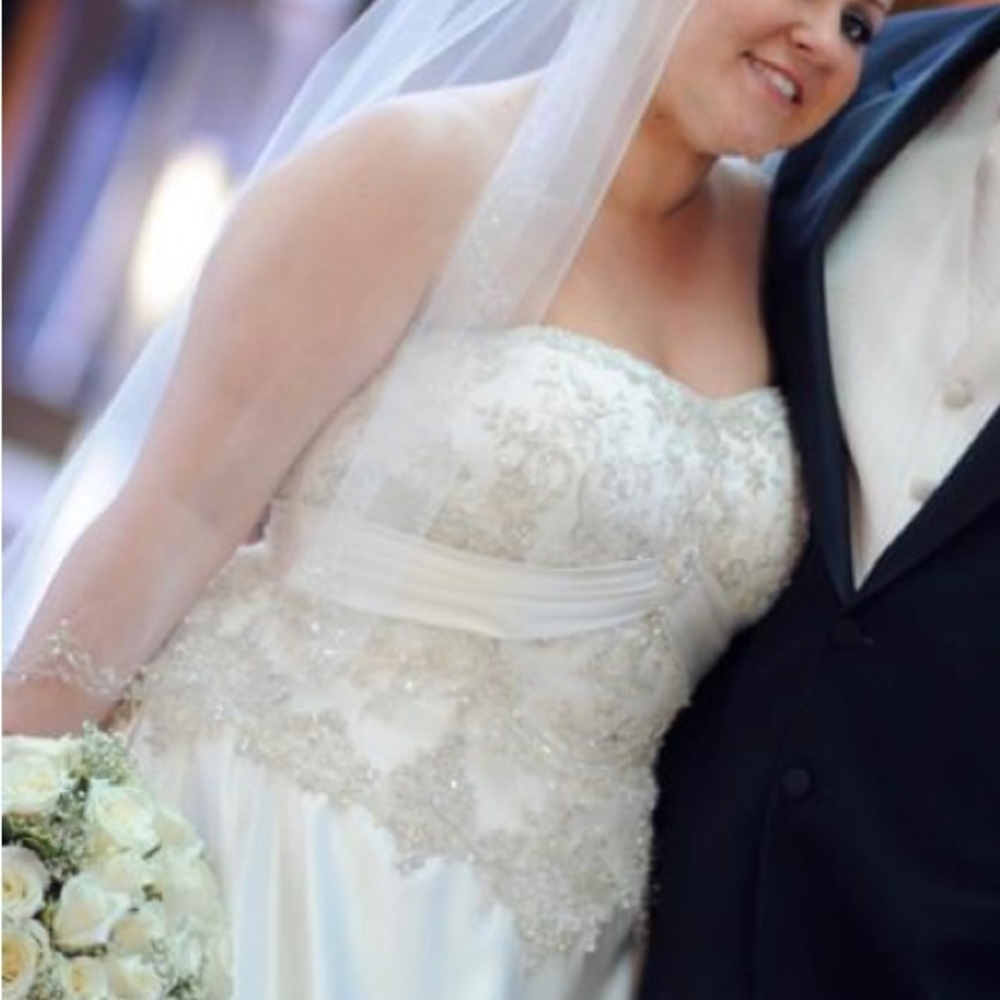 Absolutely beautiful and elegant Private Label by G wedding gown. Off white.